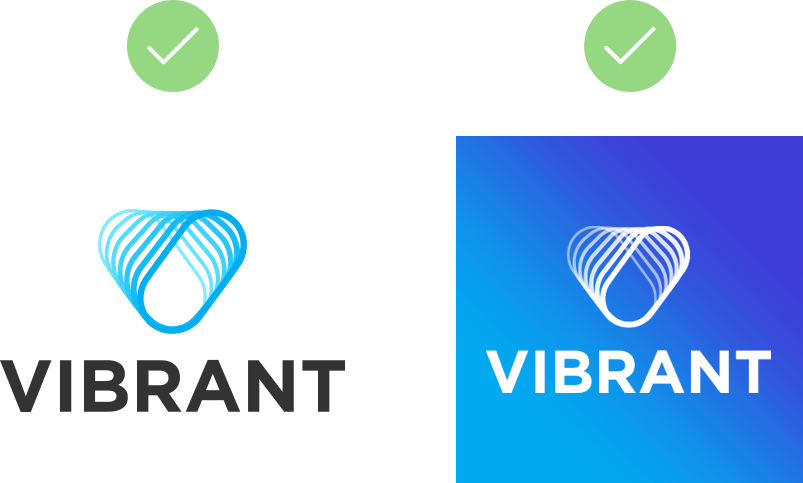 Vibrant Correct Logo Usage Mobile-Friendly